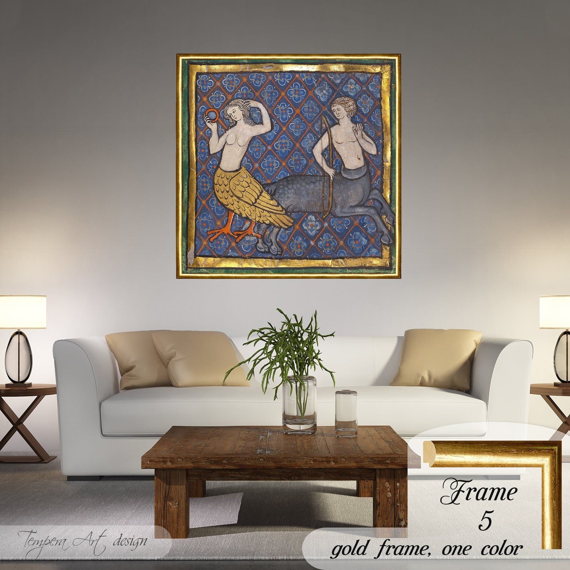 Medieval Bestiary: A Siren and a Centaur