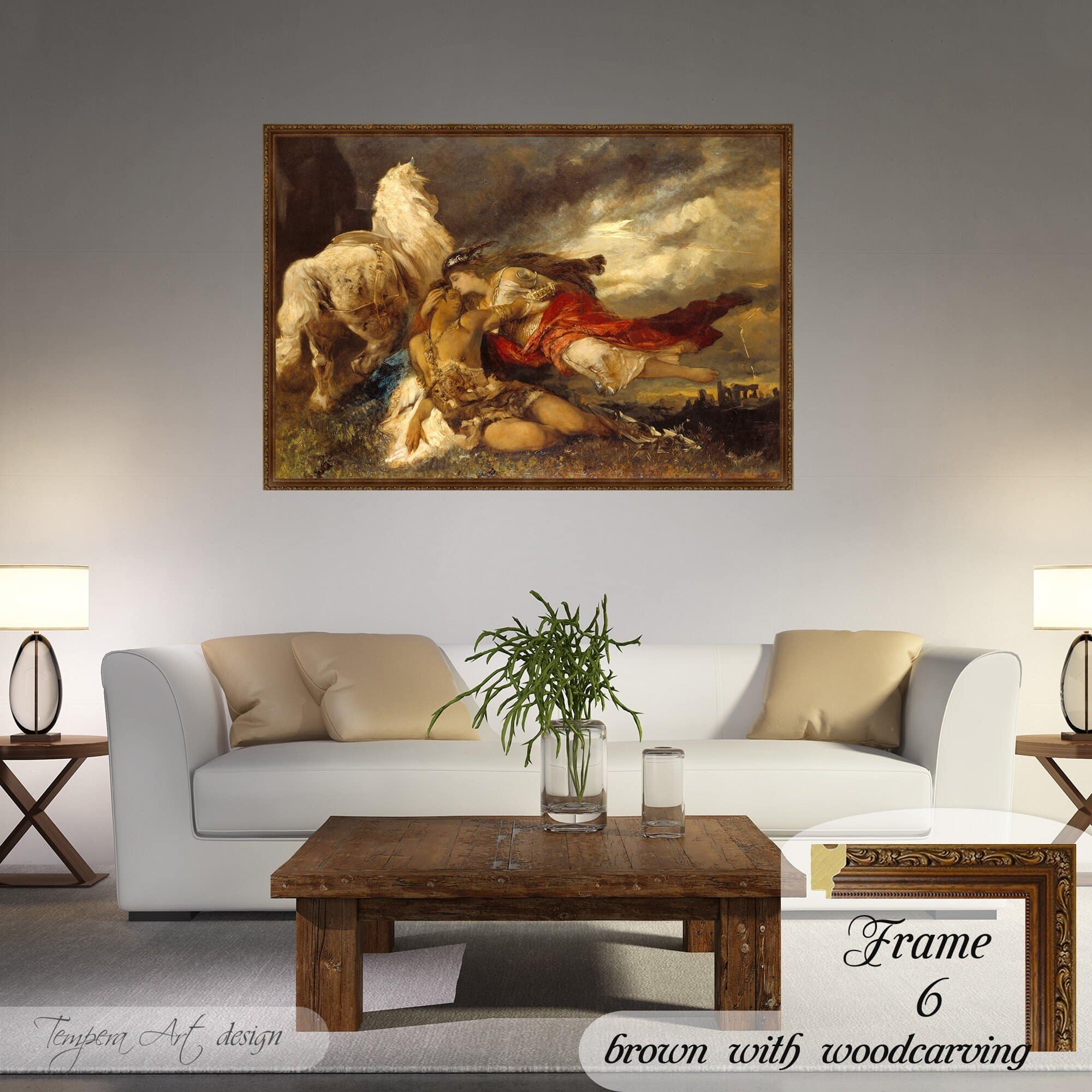 Hans Makart Valkyrie and a Dying Hero