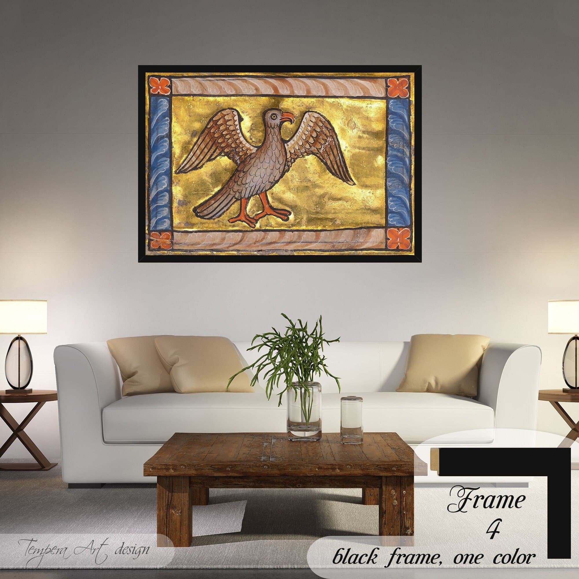 Medieval Bestiary A Falcon Canvas Print