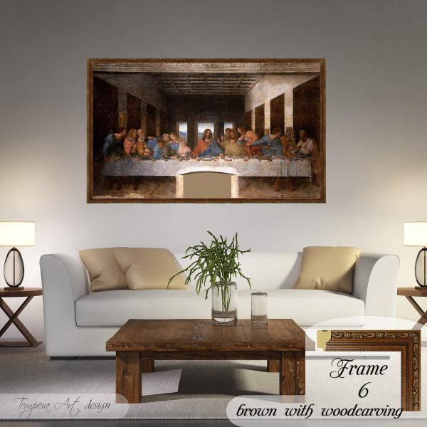 Leonardo da Vinci The Last Supper canvas print framed or unframed wall art - Image 7
