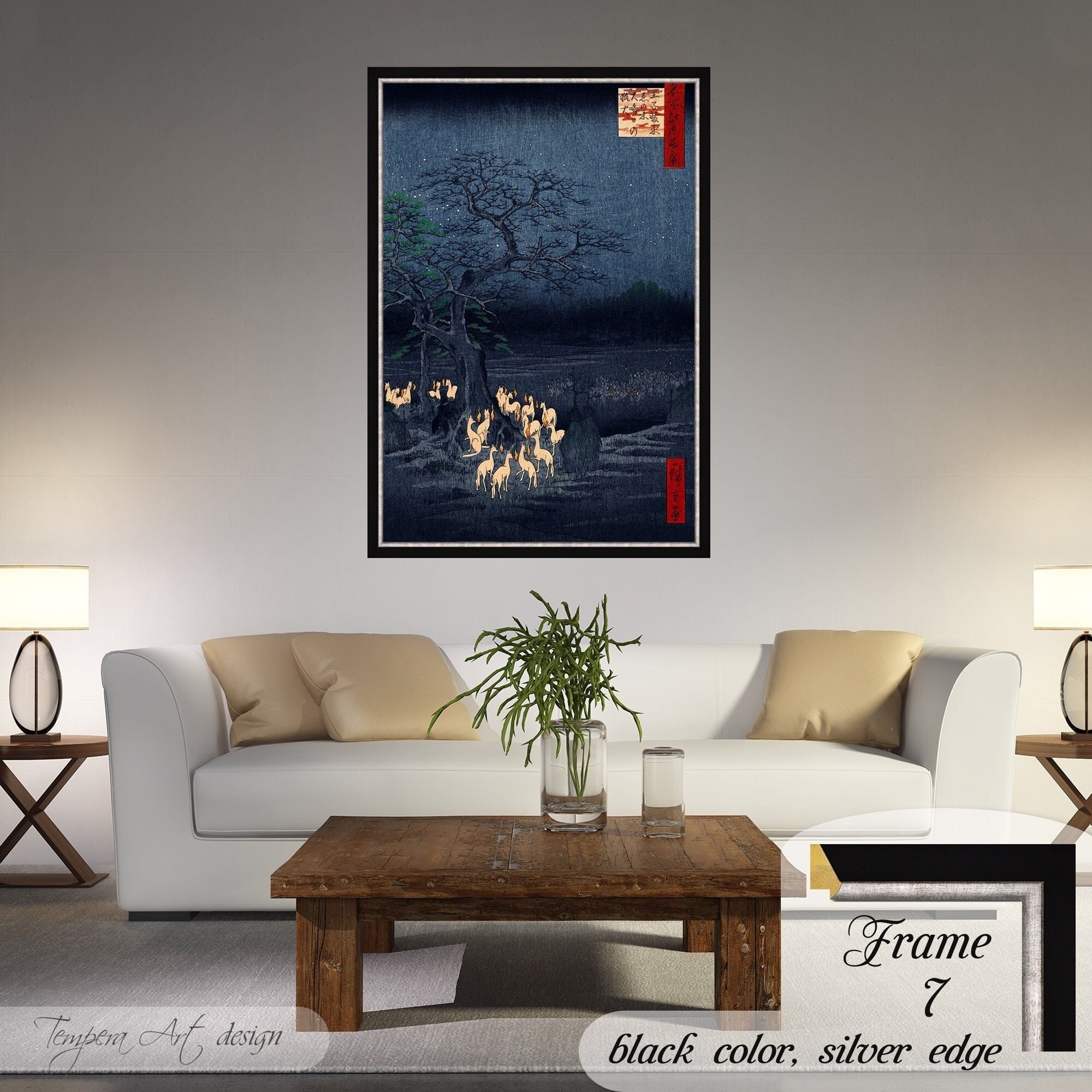 Utagawa Hiroshige New Year's Eve Foxfires at the Changing Tree, Ōji