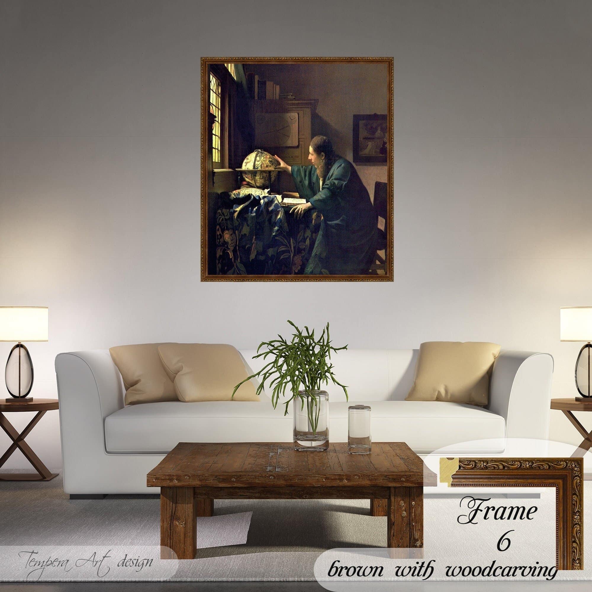 Johannes Vermeer The Astronomer canvas print framed