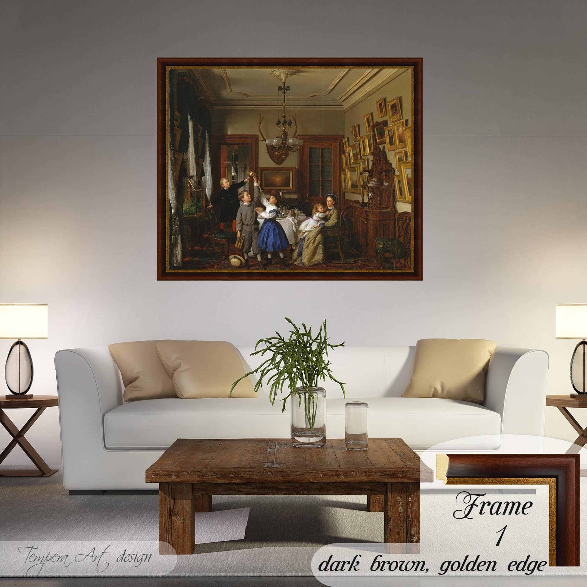 Seymour Joseph Guy The Contest for the Bouquet: The Family of Robert Gordon in Their New York Dining-Room