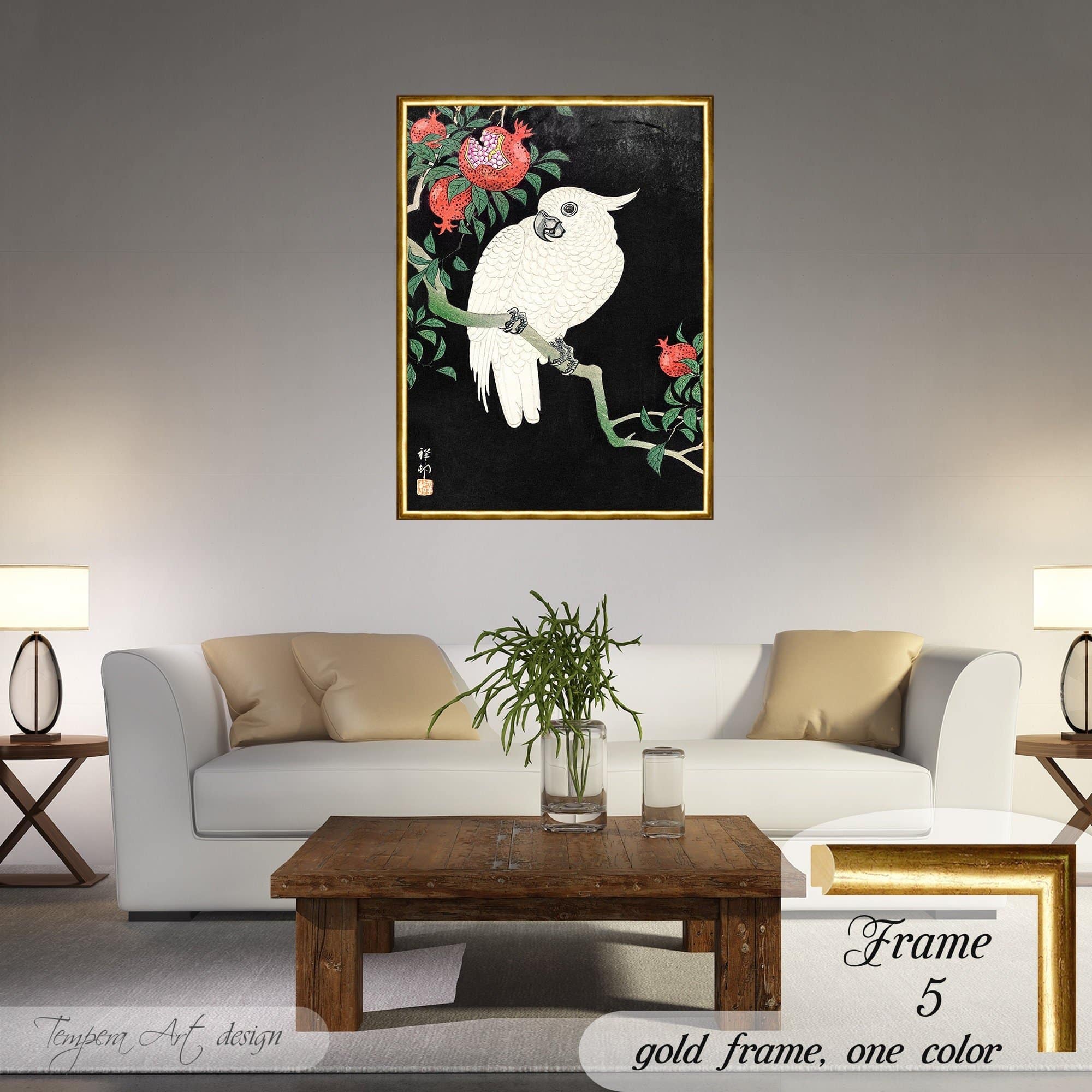 Ohara Koson Cockatoo and Pomegranate