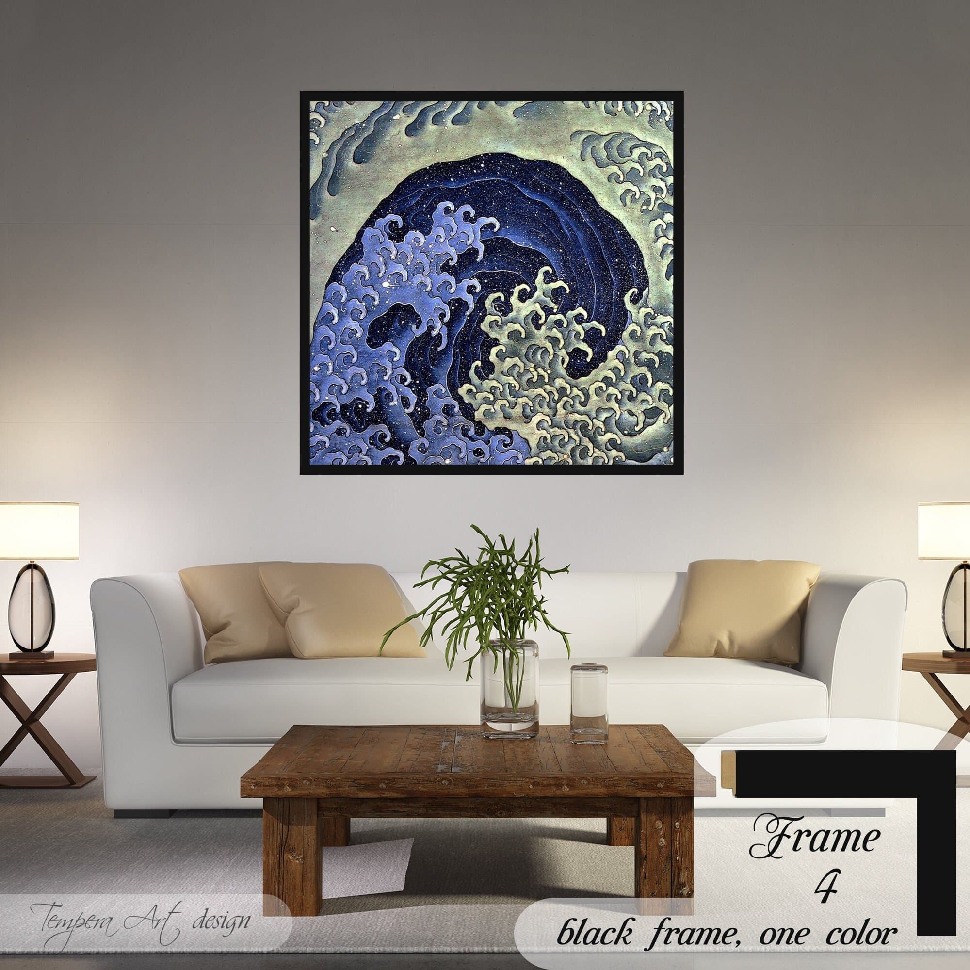 Katsushika Hokusai Feminine Wave wooden framed or unframed canvas print
