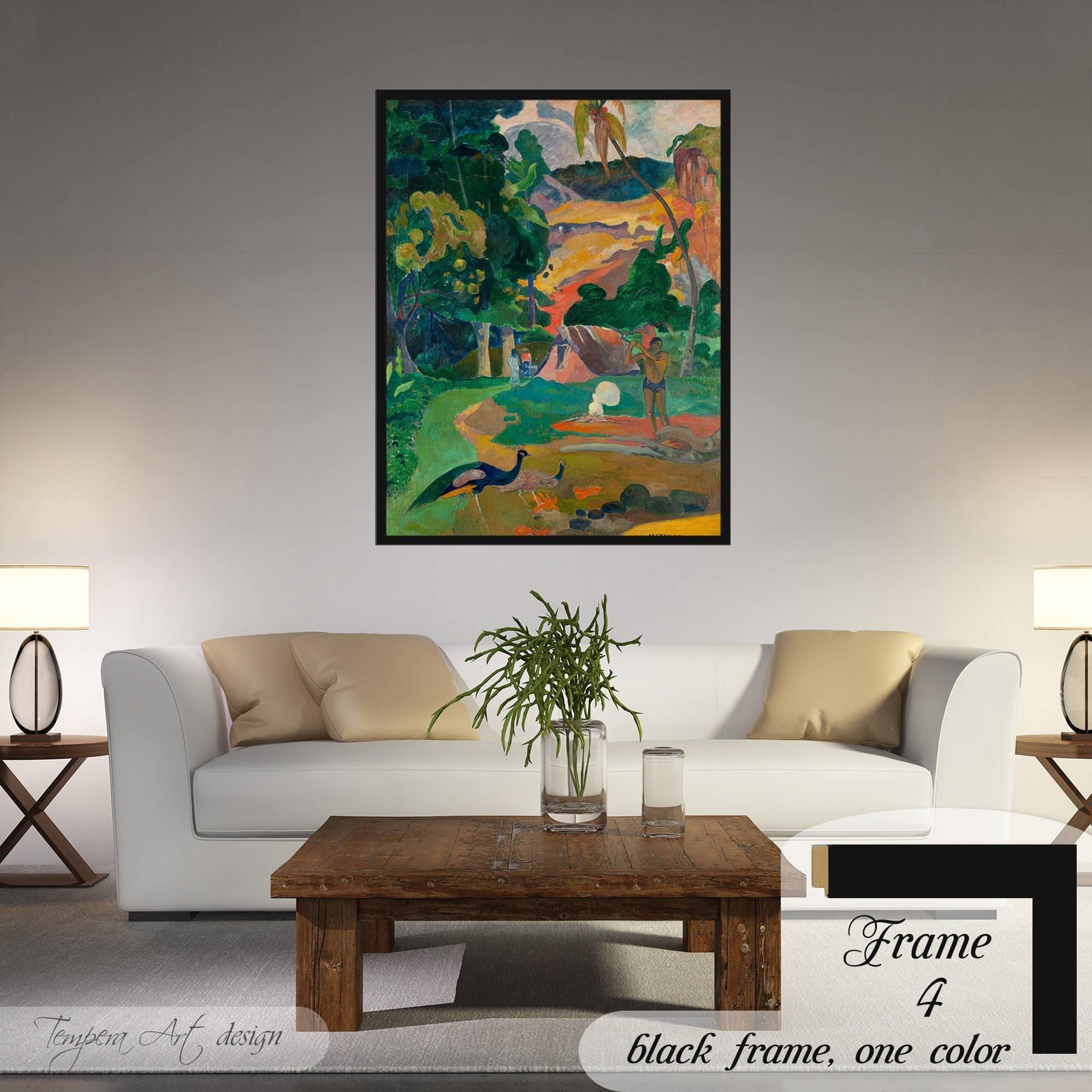 Paul Gauguin Landscape With Peacocks