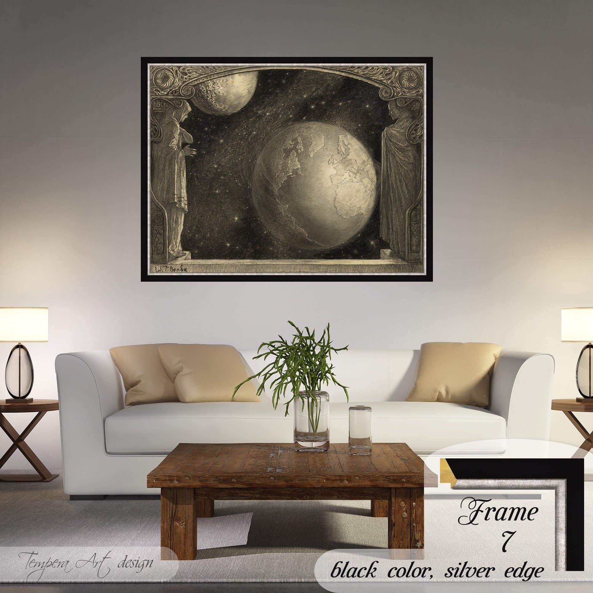 Wladyslaw T. Benda The Earth and the Milky Way and Moon