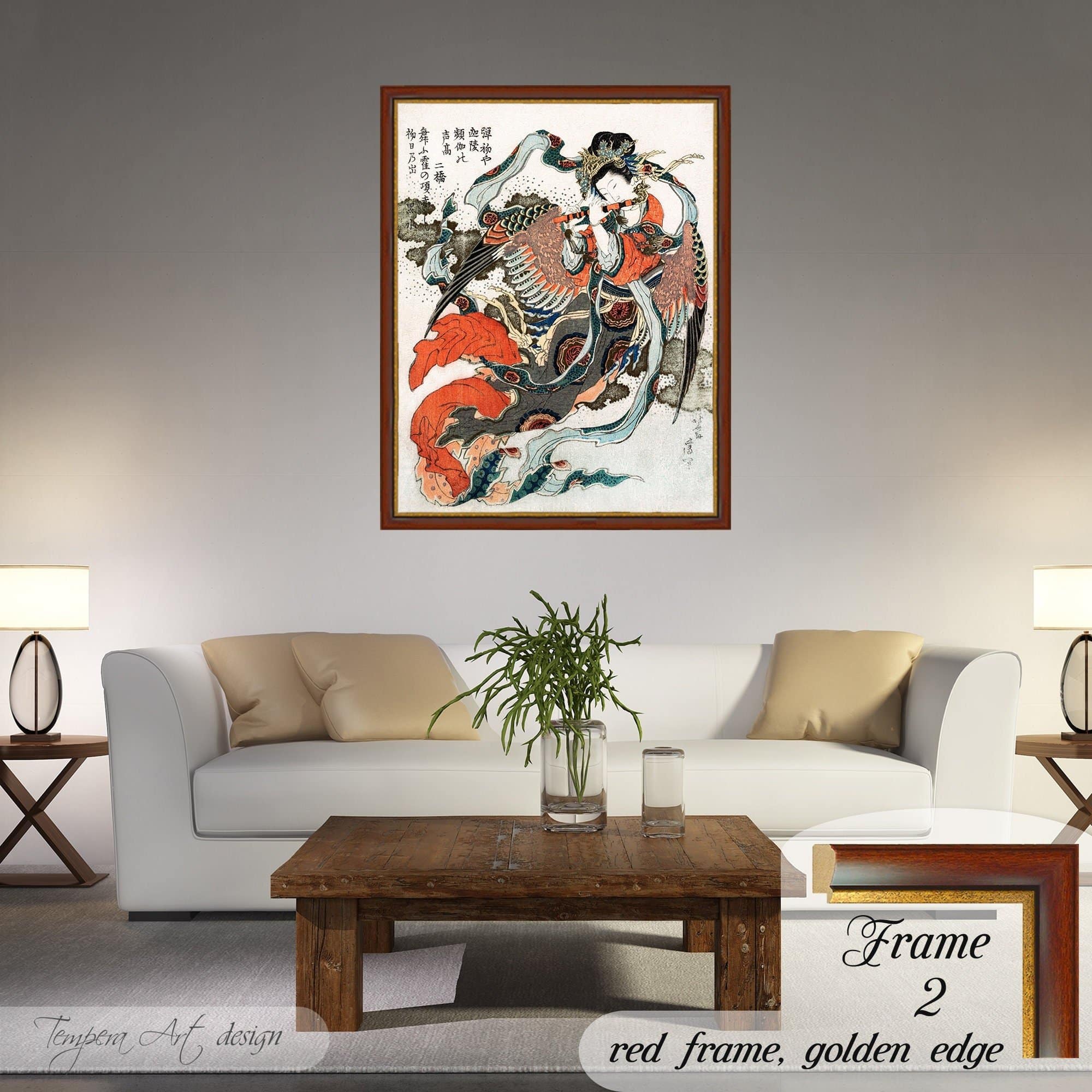 Katsushika Hokusai Japanese woman framed or unframed canvas print