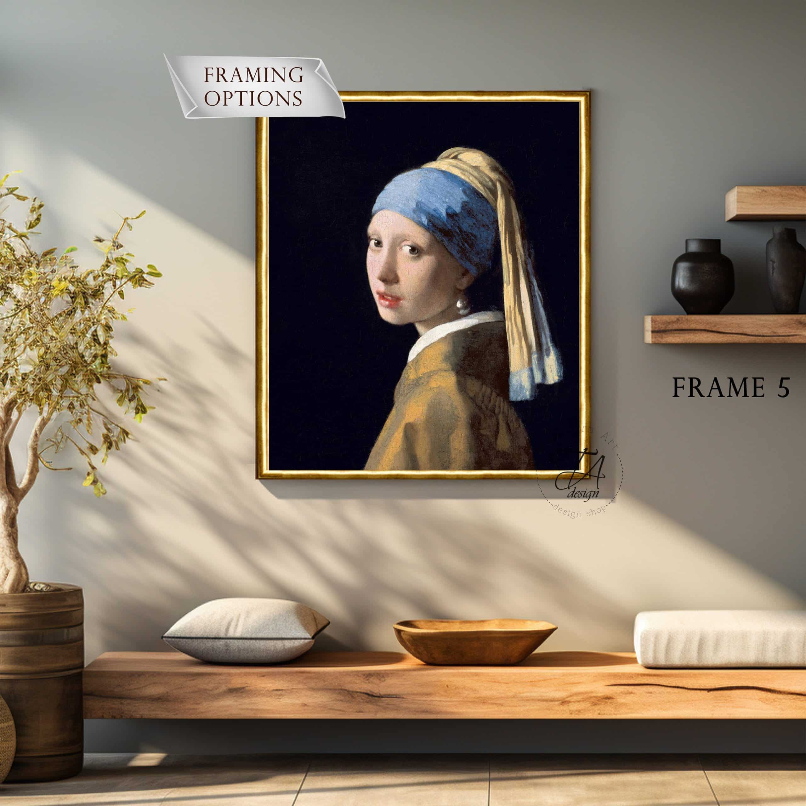 Johannes Vermeer Girl with a Pearl Earring framed