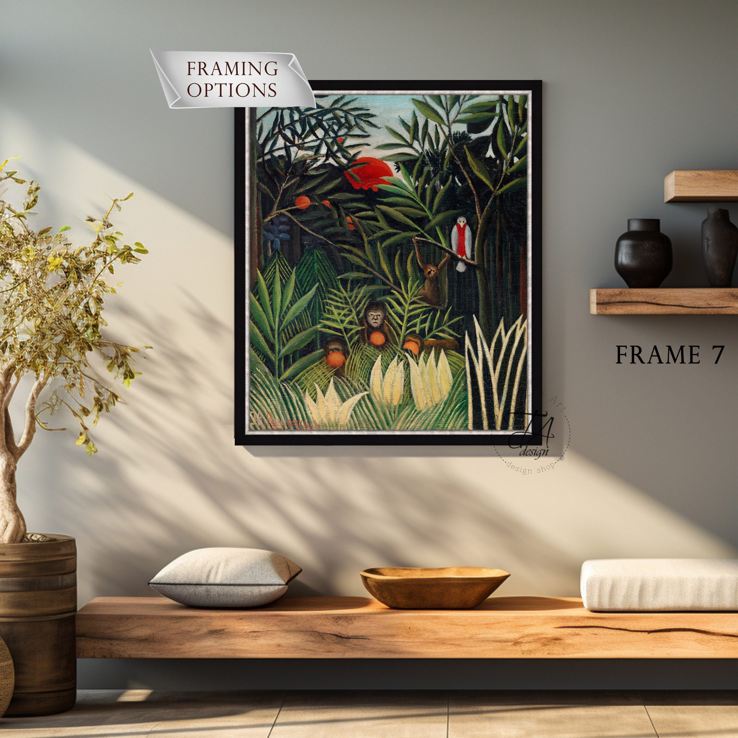 Henri Rousseau Monkeys and Parrot in the Virgin Forest