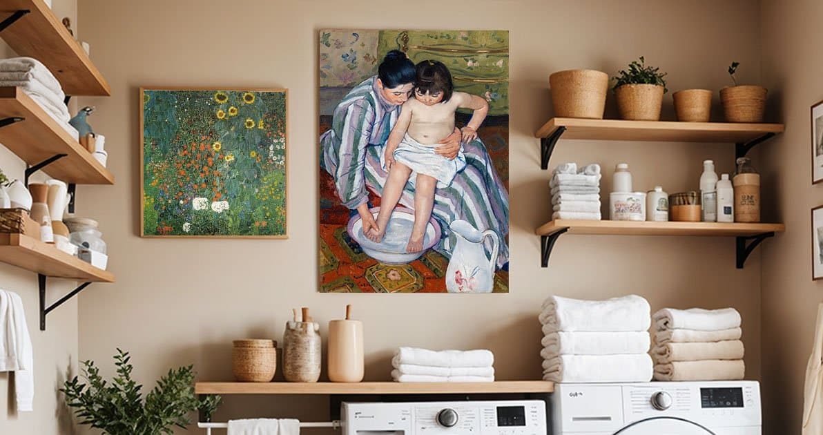 Laundry Room decoration with canvas prints